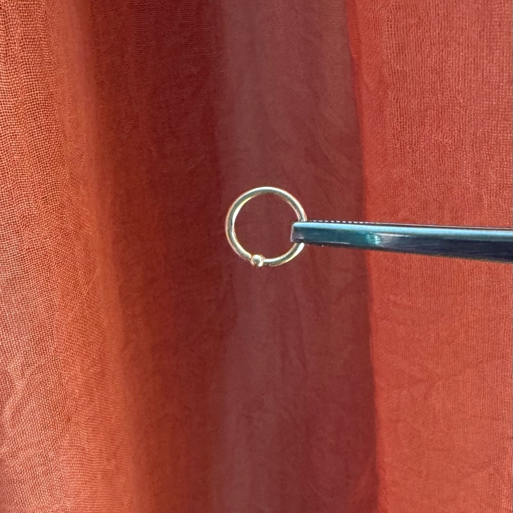 BVLA Yellow Gold Fixed Bead Seam Ring 5/16”, 16g